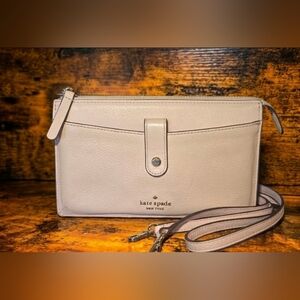 Kate Spade In Light Pink leather Jackson small tab crossbody/clutch